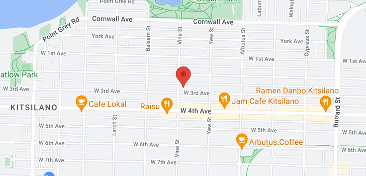 map of 101 2287 W 3RD AVENUE